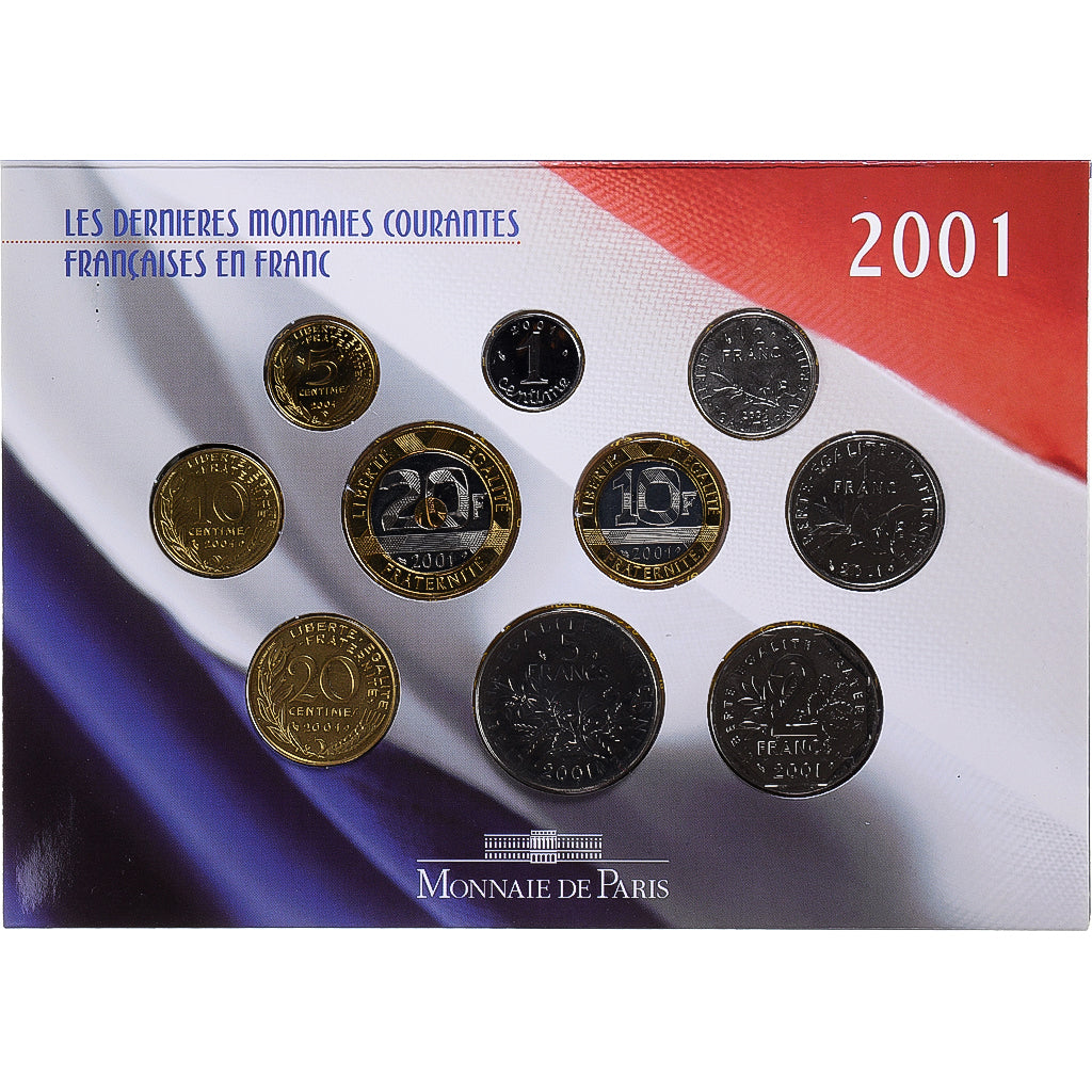 Coin, France, Set, 2001, Paris, BU, MS(65-70), Gadoury:page 288