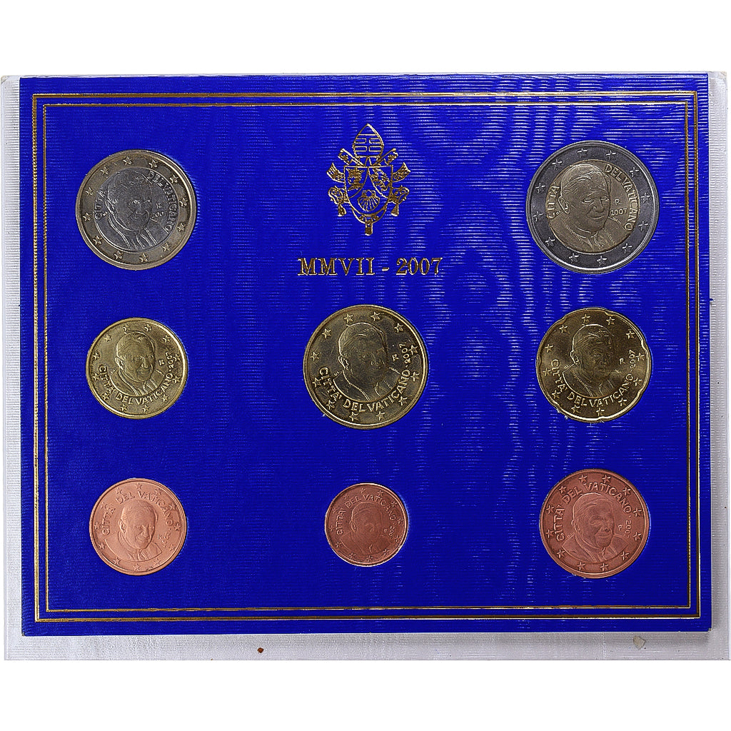 Vaticano, 1 Cent to 2 Euro, 2007, Rome, FDC, (Sin composición)