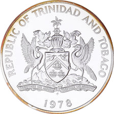Coin, TRINIDAD & TOBAGO, 10 Dollars, 1978, Franklin Mint, BE, MS(65-70), Silver