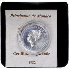 Coin, Monaco, Princesse Grace, 10 Francs, 1982, ESSAI, MS(65-70), Silver