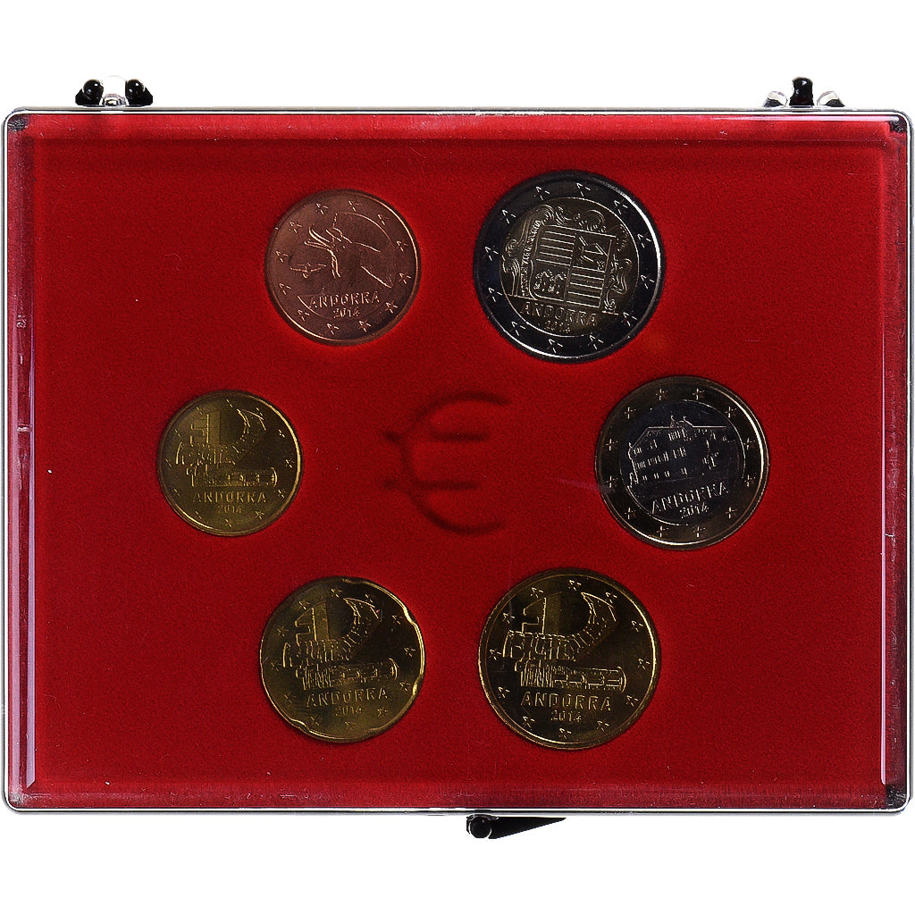 Andorra, Set Euro, 2014, Série FDC 6 Monnaies., MS(65-70)