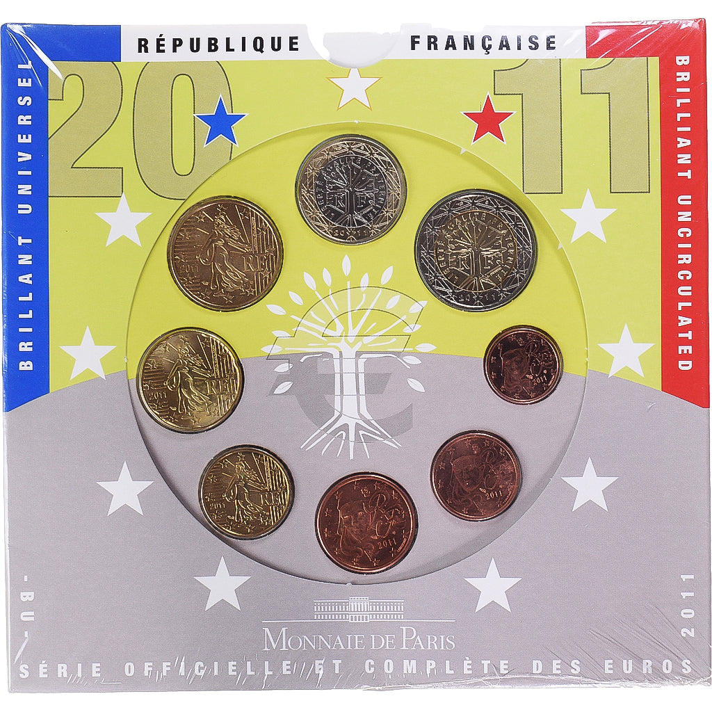 Francja, Monnaie de Paris, Euro-Set, 2011, BU, MS(65-70), ND