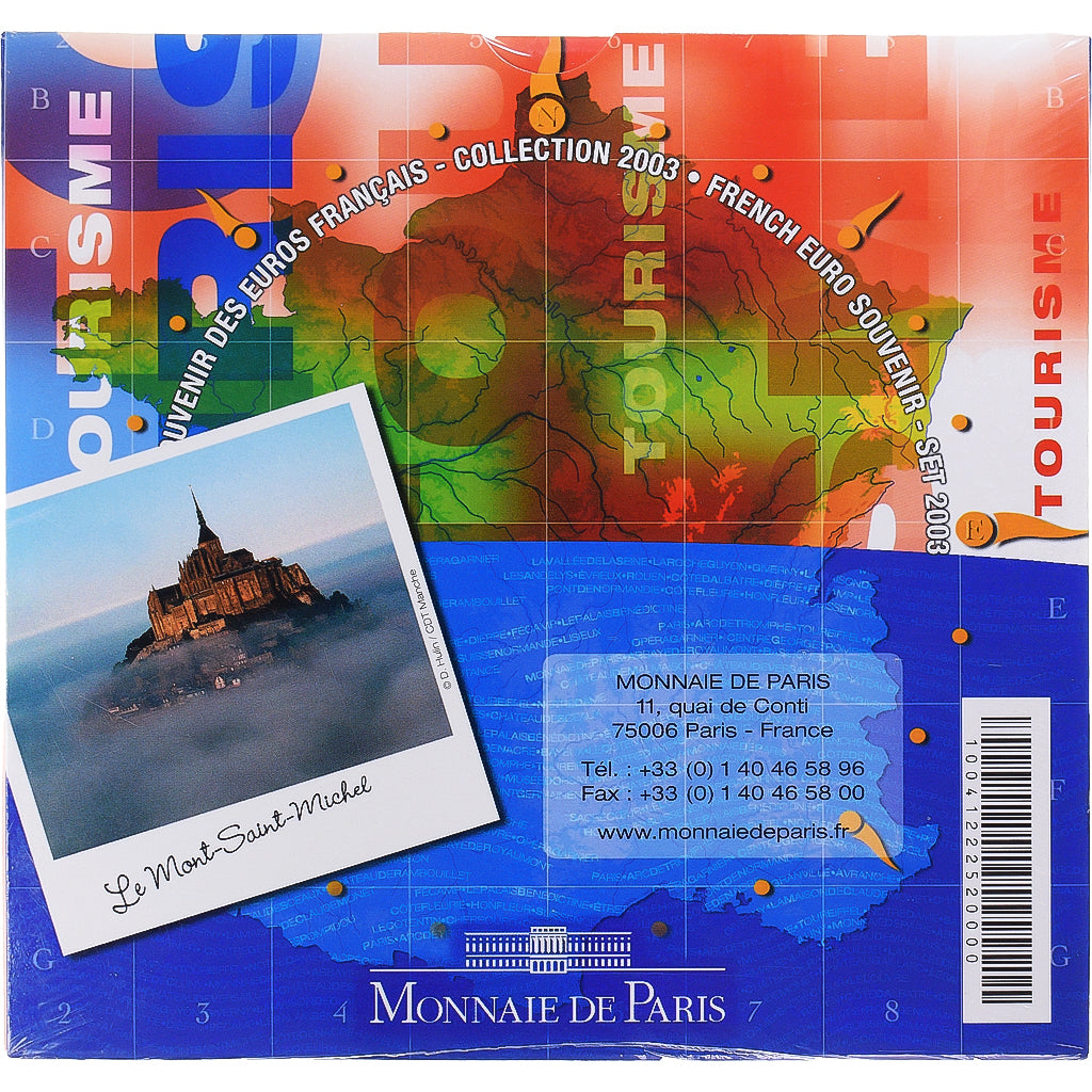 Francia, Euro-Set, 2003, Monnaie de Paris, LA TOUR EIFFEL.BU, FDC, N.C.