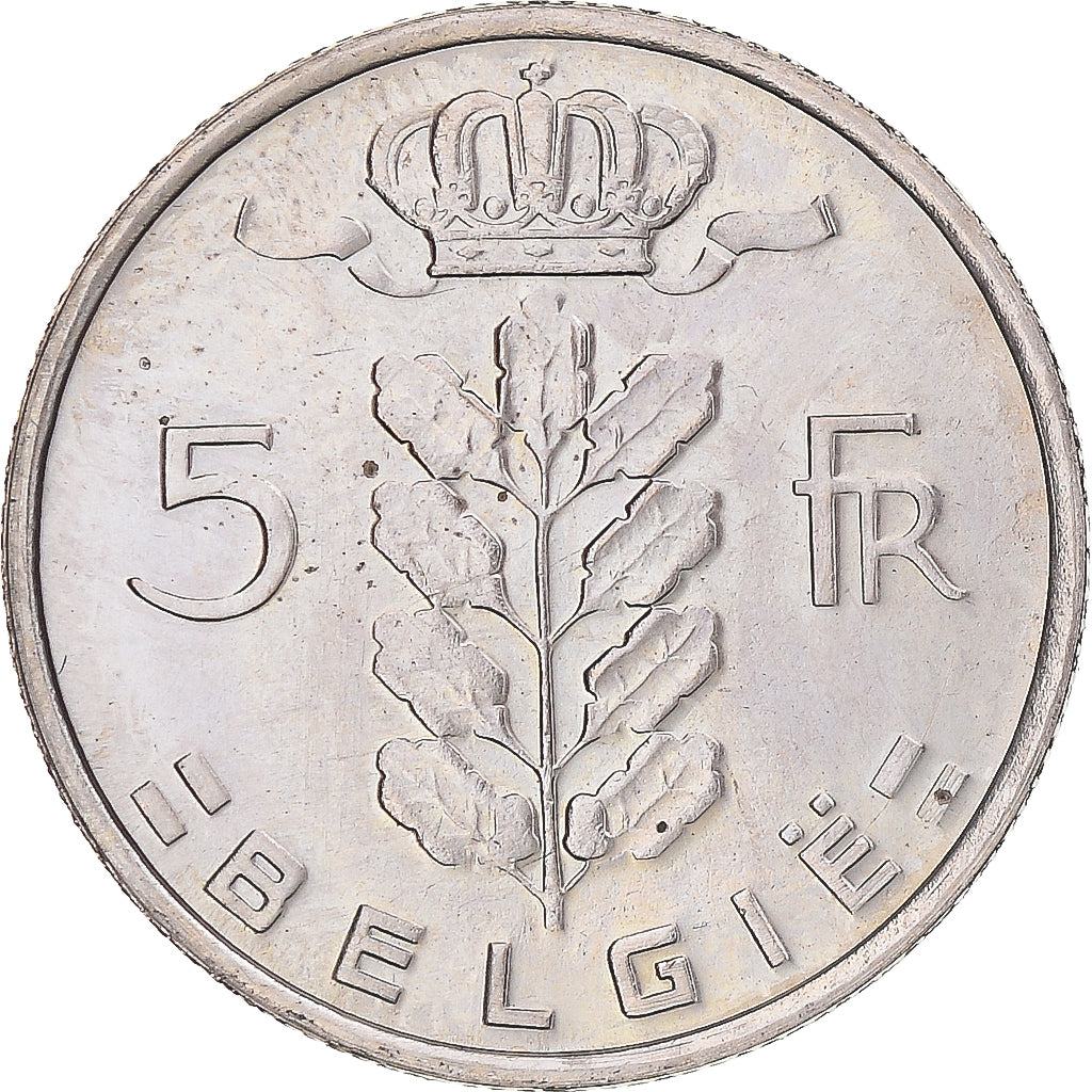 Moneta, Belgio, 5 Francs, 5 Frank, 1976, SPL, Rame-nichel, KM:135.1