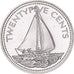 Munten, Bahama's, Elizabeth II, 25 Cents, 1974, Franklin Mint, U.S.A., BE, FDC