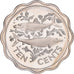 Moneta, Bahamy, Elizabeth II, 10 Cents, 1974, Franklin Mint, U.S.A., MS(65-70)