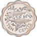 Coin, Bahamas, Elizabeth II, 10 Cents, 1974, Franklin Mint, U.S.A., MS(65-70)