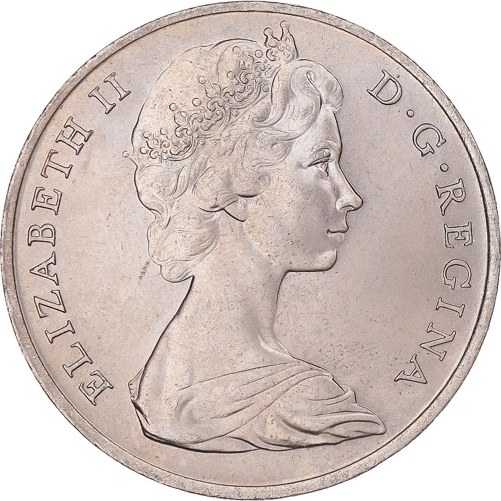 Moneta, Gibilterra, Elizabeth II, Crown, 1969, SPL-, Rame-nichel, KM:4
