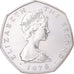 Moneta, Isola di Man, Elizabeth II, 50 Pence, 1976, SPL, Rame-nichel, KM:39