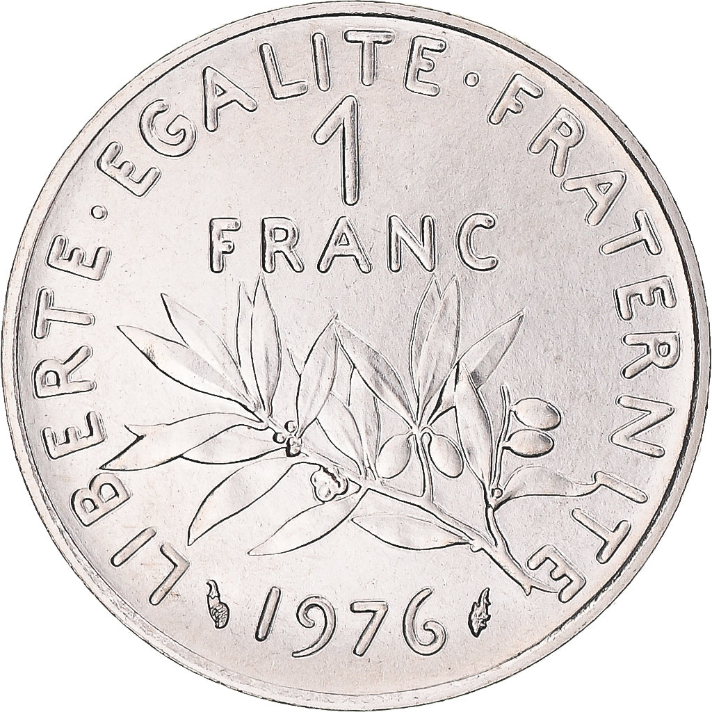 Moneta, Francia, Semeuse, Franc, 1976, Paris, FDC, FDC, Nichel, KM:925.1