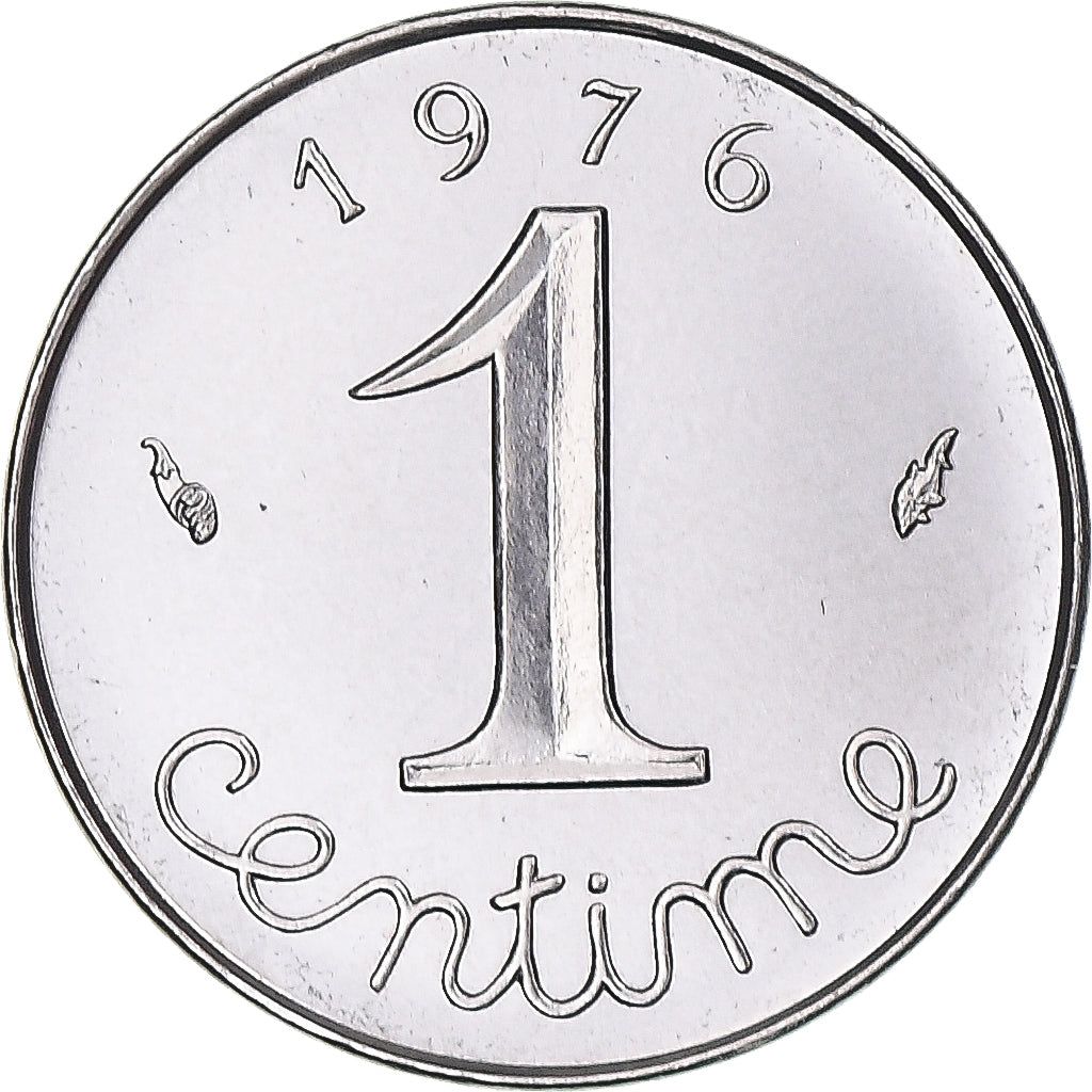 Moneta, Francia, Épi, Centime, 1976, Paris, FDC, Acciaio inossidabile, KM:928