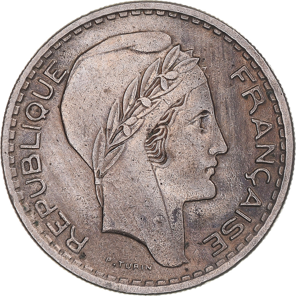 Moneta, Francia, Turin, 10 Francs, 1949, Paris, BB, Rame-nichel, KM:909.1, Le