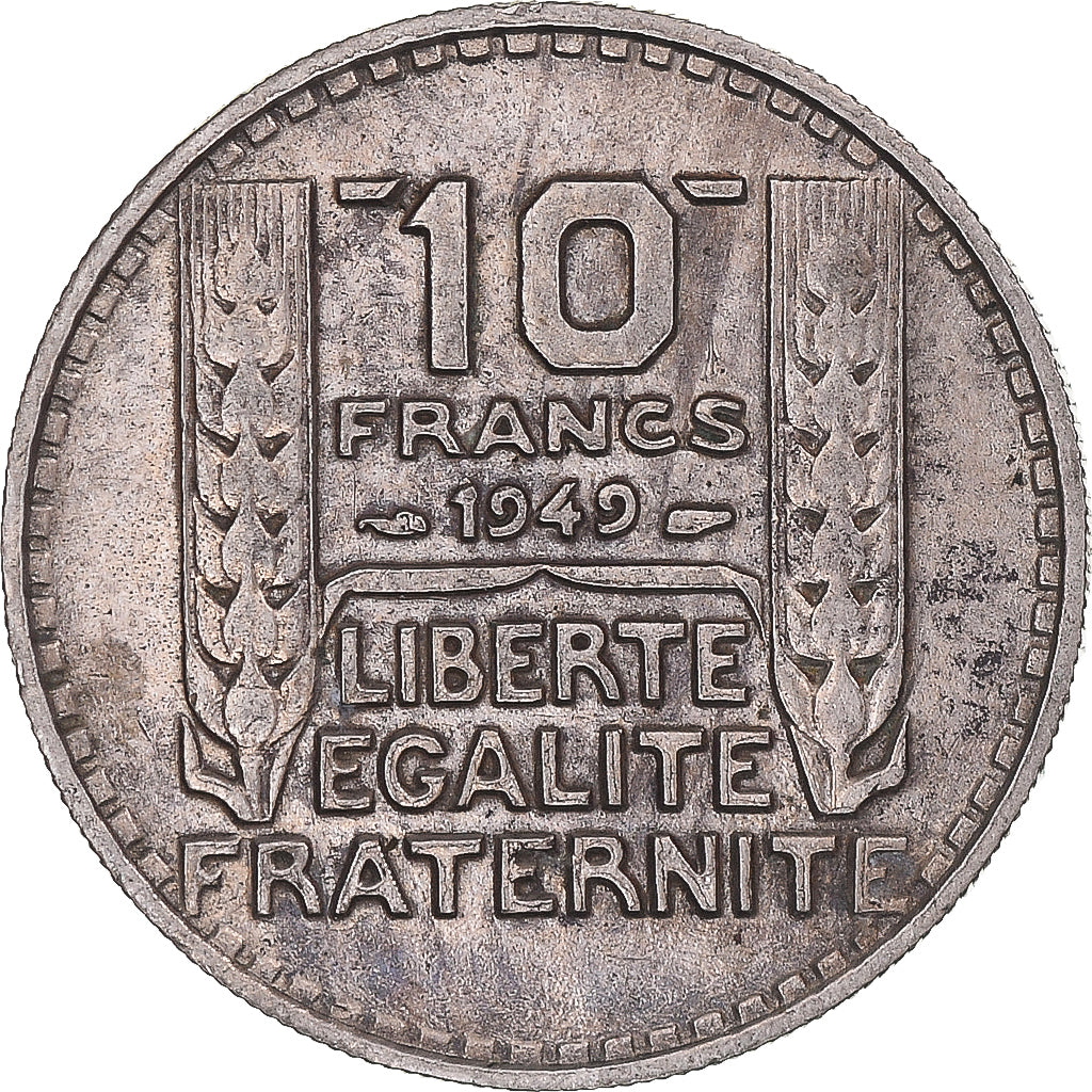 Moneta, Francia, Turin, 10 Francs, 1949, Paris, BB, Rame-nichel, KM:909.1, Le
