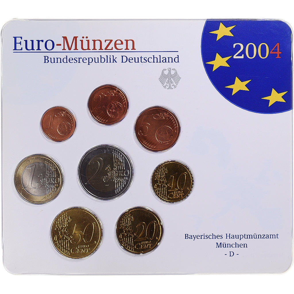 Germania, 1 Cent to 2 Euro, 2004, Munich, Set Euro, FDC, N.C.