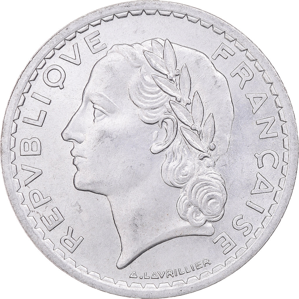 Moneta, Francia, Lavrillier, 5 Francs, 1947, Paris, SPL, Alluminio, KM:888b.1