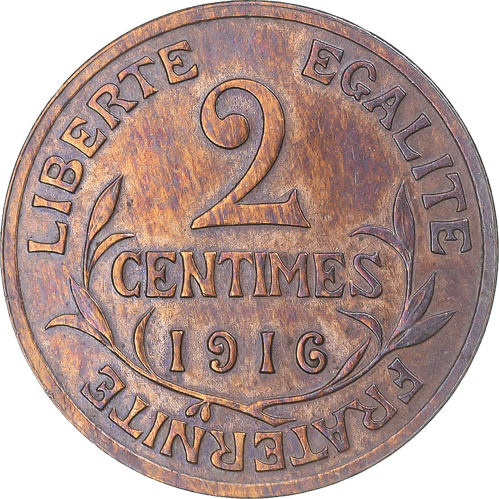 Coin, France, Dupuis, 2 Centimes, 1916, Paris, EF(40-45), Bronze, KM:841