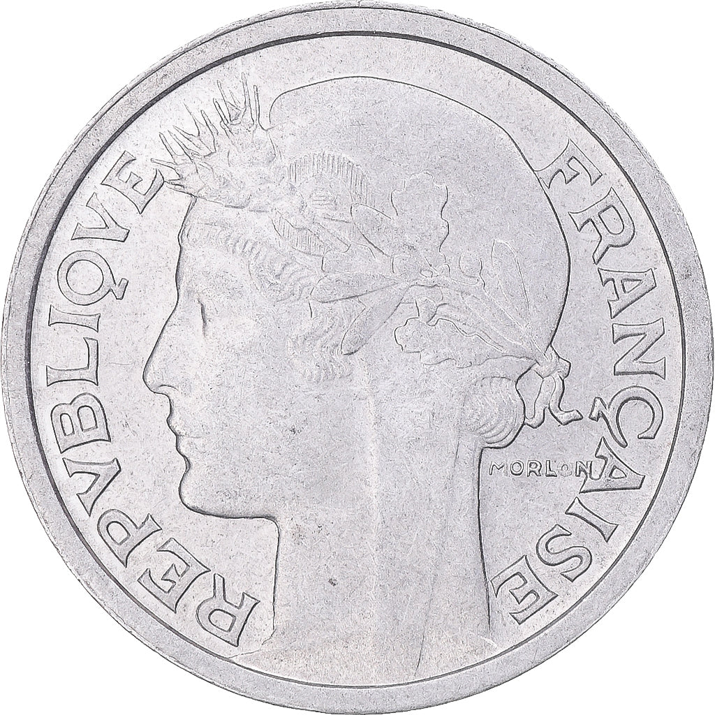 Münze, Frankreich, Morlon, Franc, 1949, Beaumont - Le Roger, VZ+, Aluminium