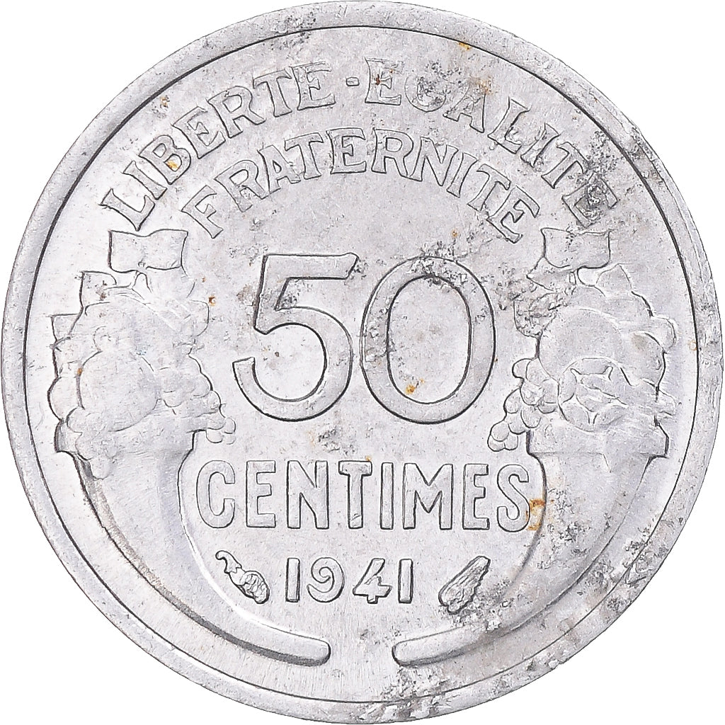 Moneda, Francia, Morlon, 50 Centimes, 1941, Paris, EBC, Aluminio, KM:894.1a