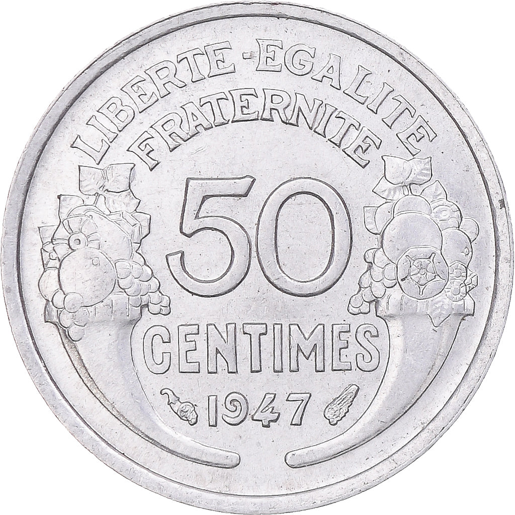 Frankrijk, 50 Centimes, Morlon, 1947, Paris, Aluminium, PR+, KM:894.1