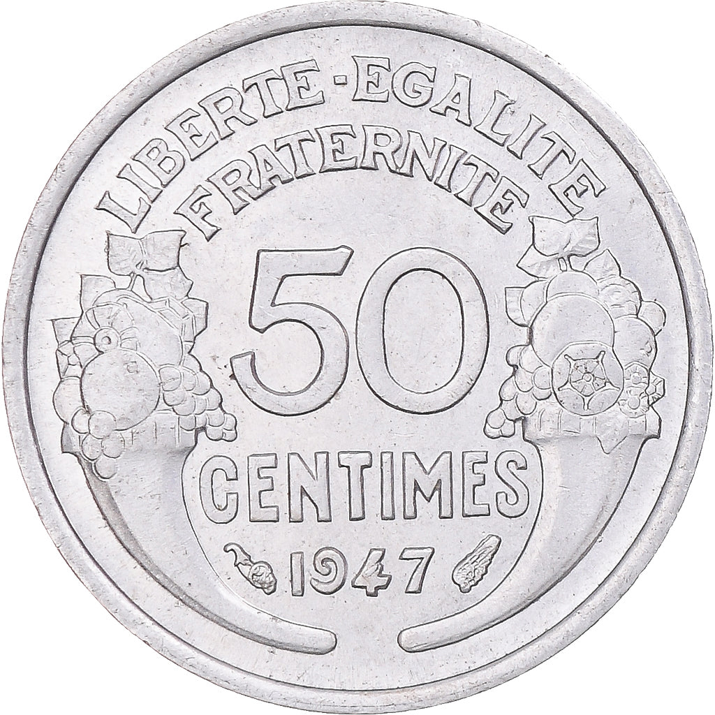 Coin, France, Morlon, 50 Centimes, 1947, Paris, MS(60-62), Aluminum-Bronze