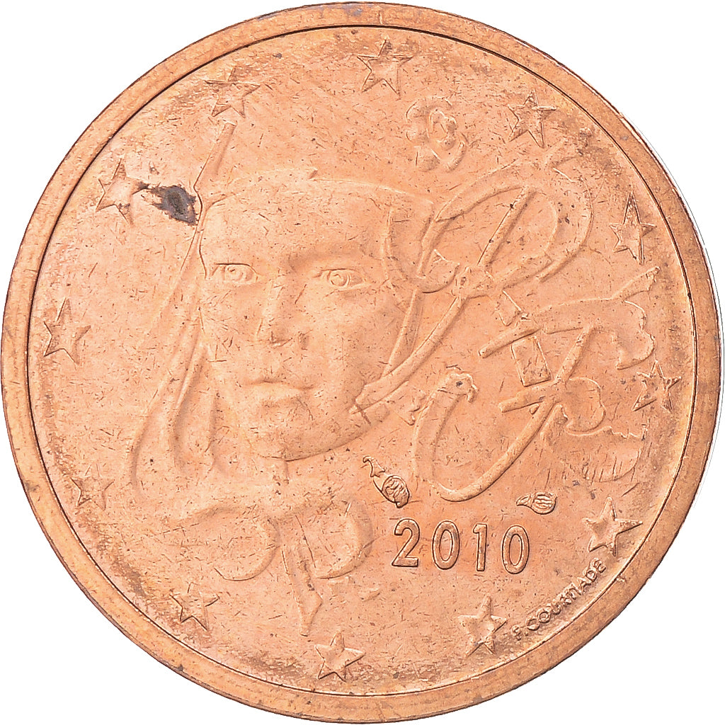 France, 2 Euro Cent, 2004, Vantaa, EF(40-45), Copper Plated Steel,