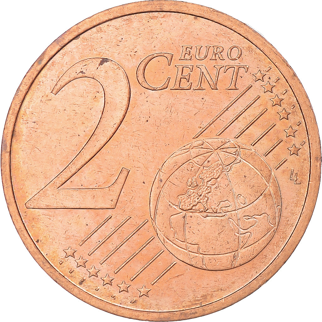France, 2 Euro Cent, 2004, Vantaa, EF(40-45), Copper Plated Steel,