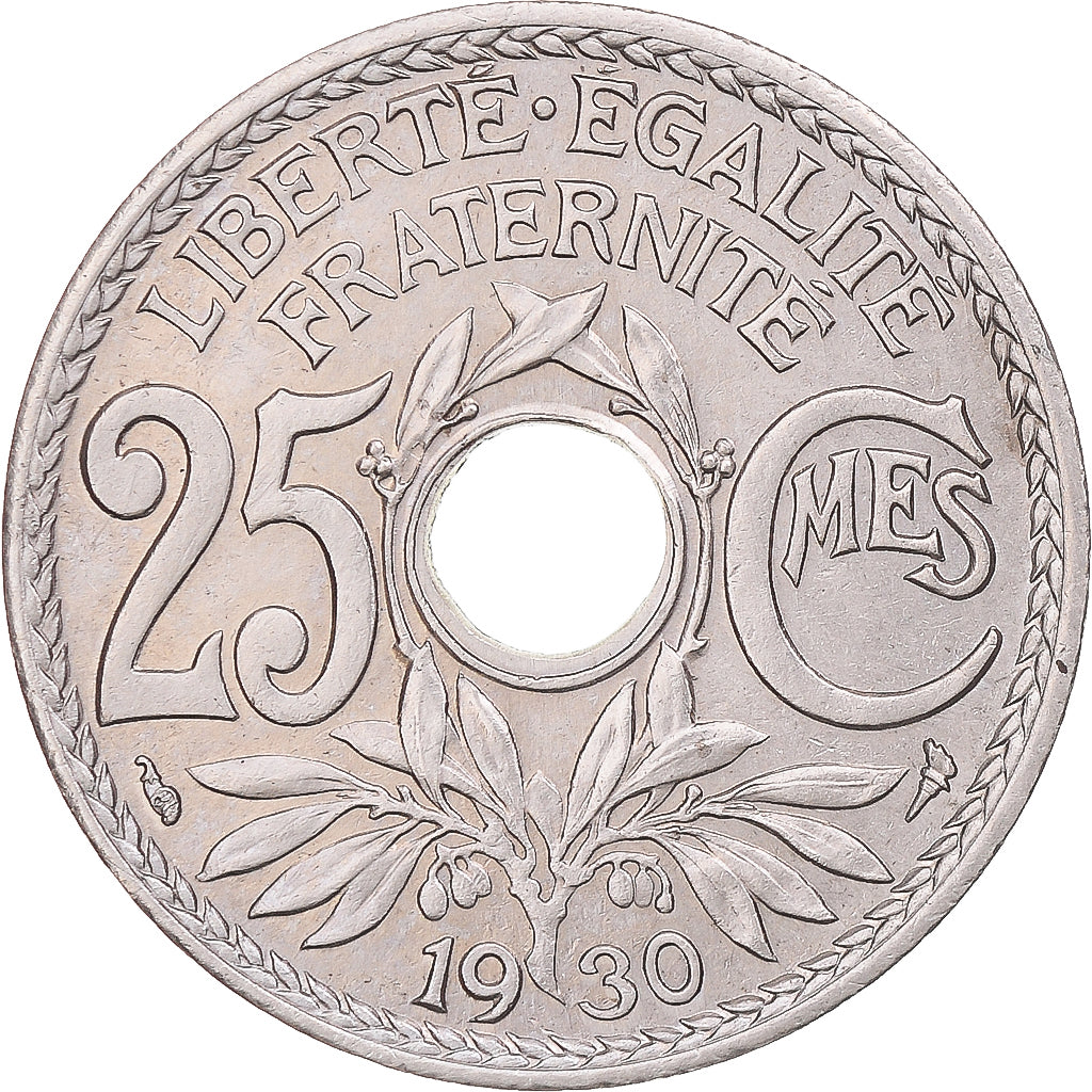 Coin, France, Lindauer, 25 Centimes, 1930, Paris, MS(63), Copper-nickel