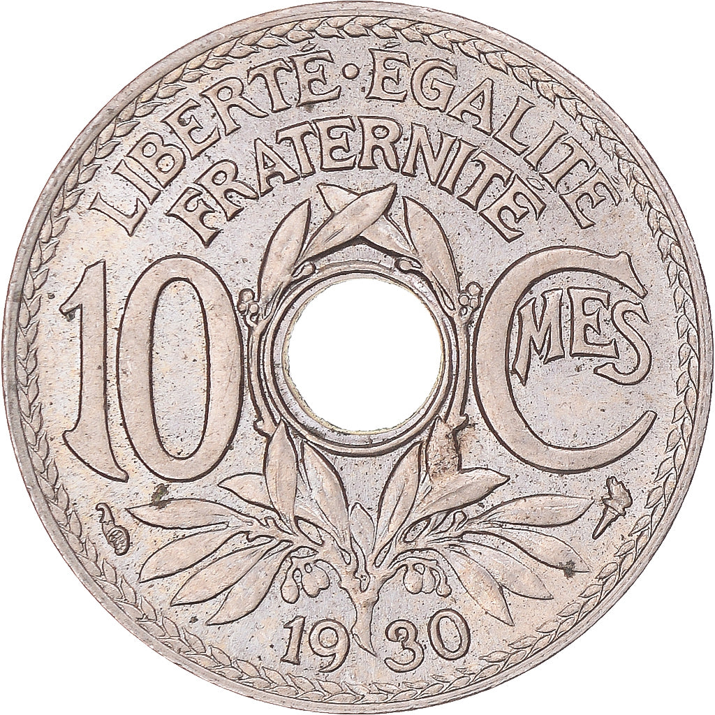 Moeda, França, Lindauer, 10 Centimes, 1930, Paris, AU(55-58), Cobre-níquel