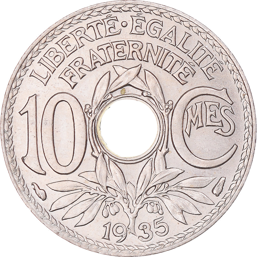Coin, France, Lindauer, 10 Centimes, 1935, AU(55-58), Copper-nickel, KM:866a