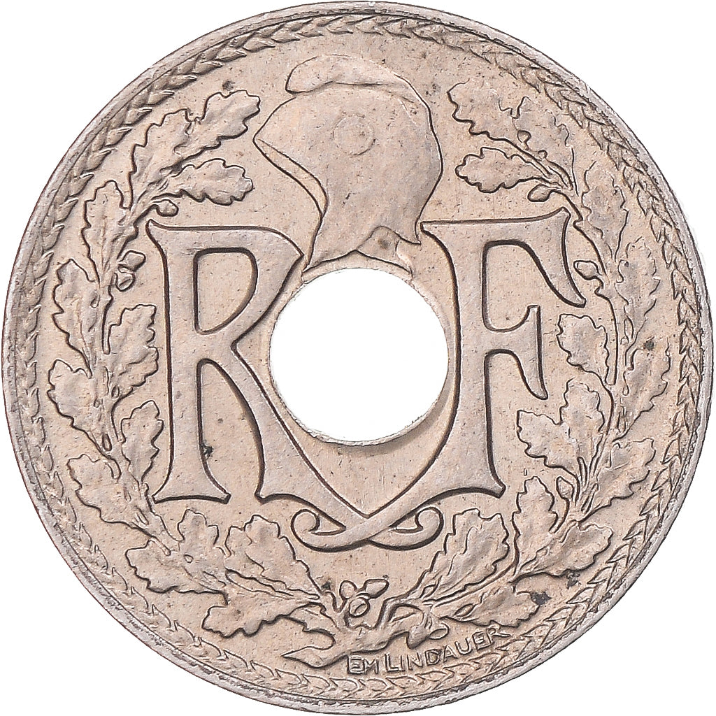 Monnaie, France, Lindauer, 5 Centimes, 1924, Poissy, Cupro-nickel