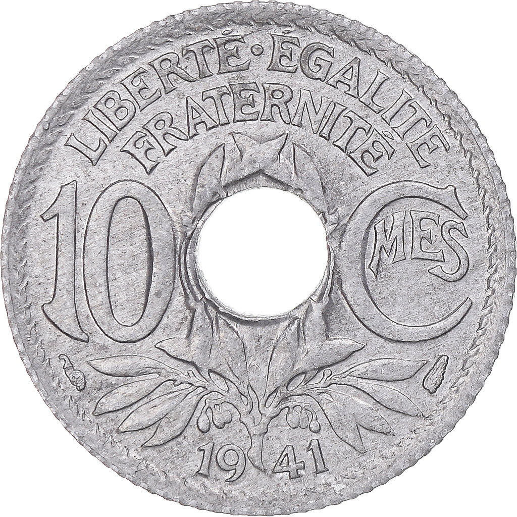 Moneda, Francia, 10 Centimes, 1941, EBC, Cinc, KM:895, Le Franc:F.140A