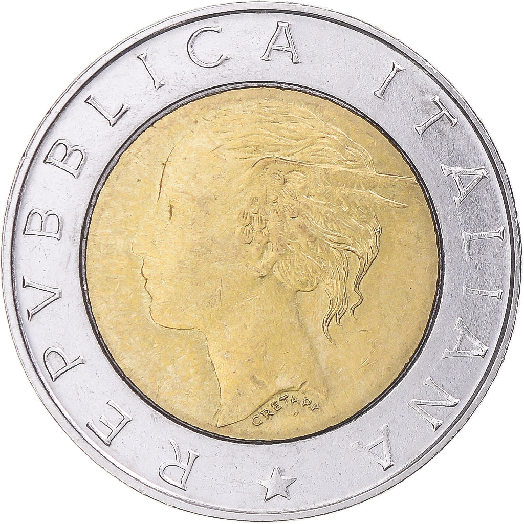 Moeda, Itália, 500 Lire, 1998, Rome, EF(40-45), Bimetálico, KM:193