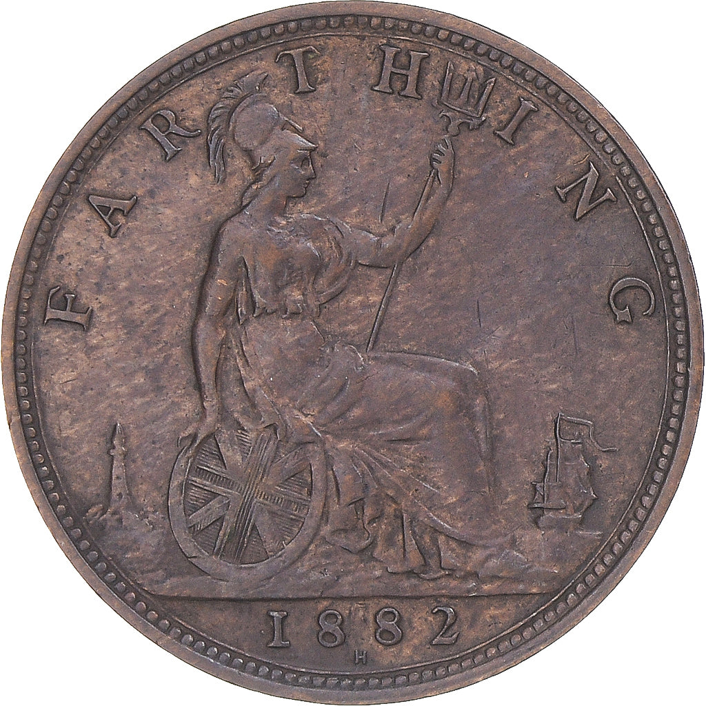 Moneta, Gran Bretagna, Victoria, Farthing, 1882, Heaton, SPL, Bronzo, KM:753