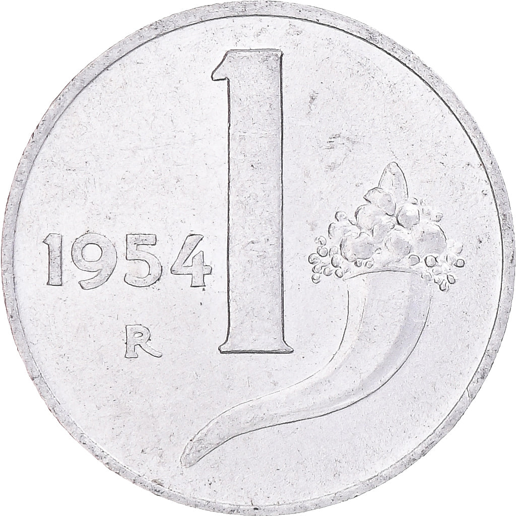 Münze, Italien, Lira, 1954, Rome, VZ, Aluminium, KM:91