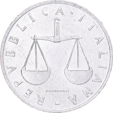 Coin, Italy, Lira, 1955, Rome, AU(50-53), Aluminum, KM:91