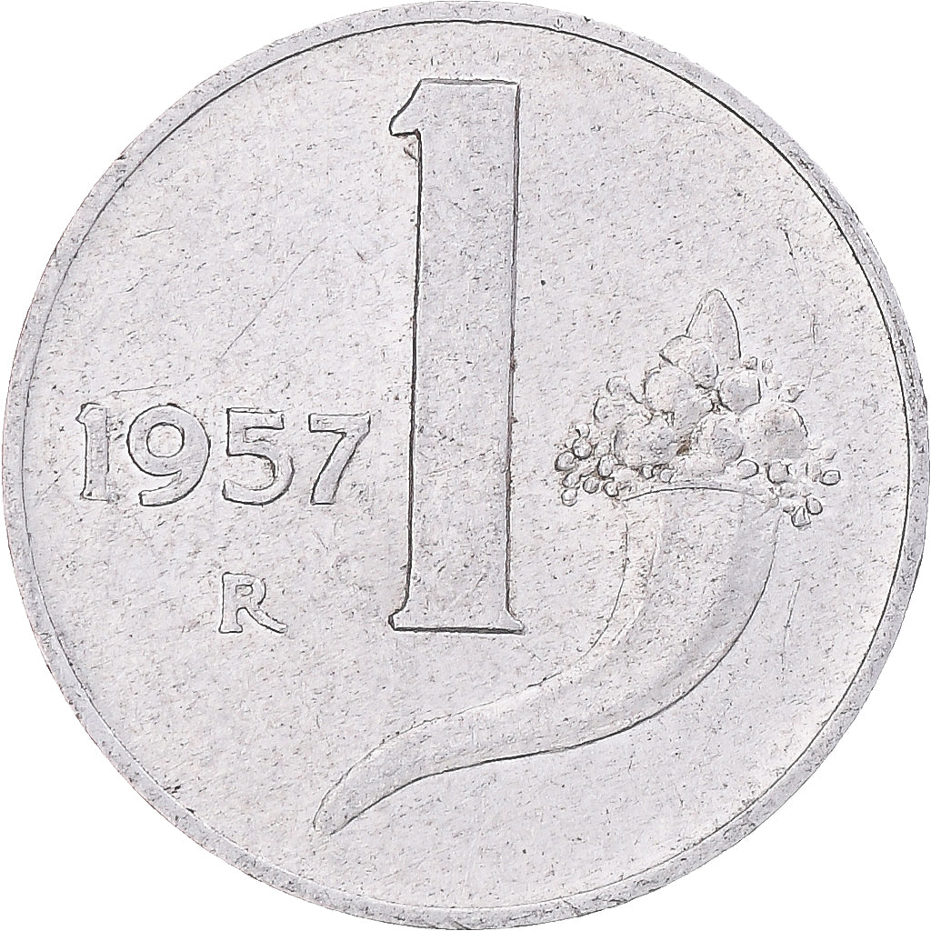 Monnaie, Italie, Lira, 1957, Rome, TTB, Aluminium, KM:91