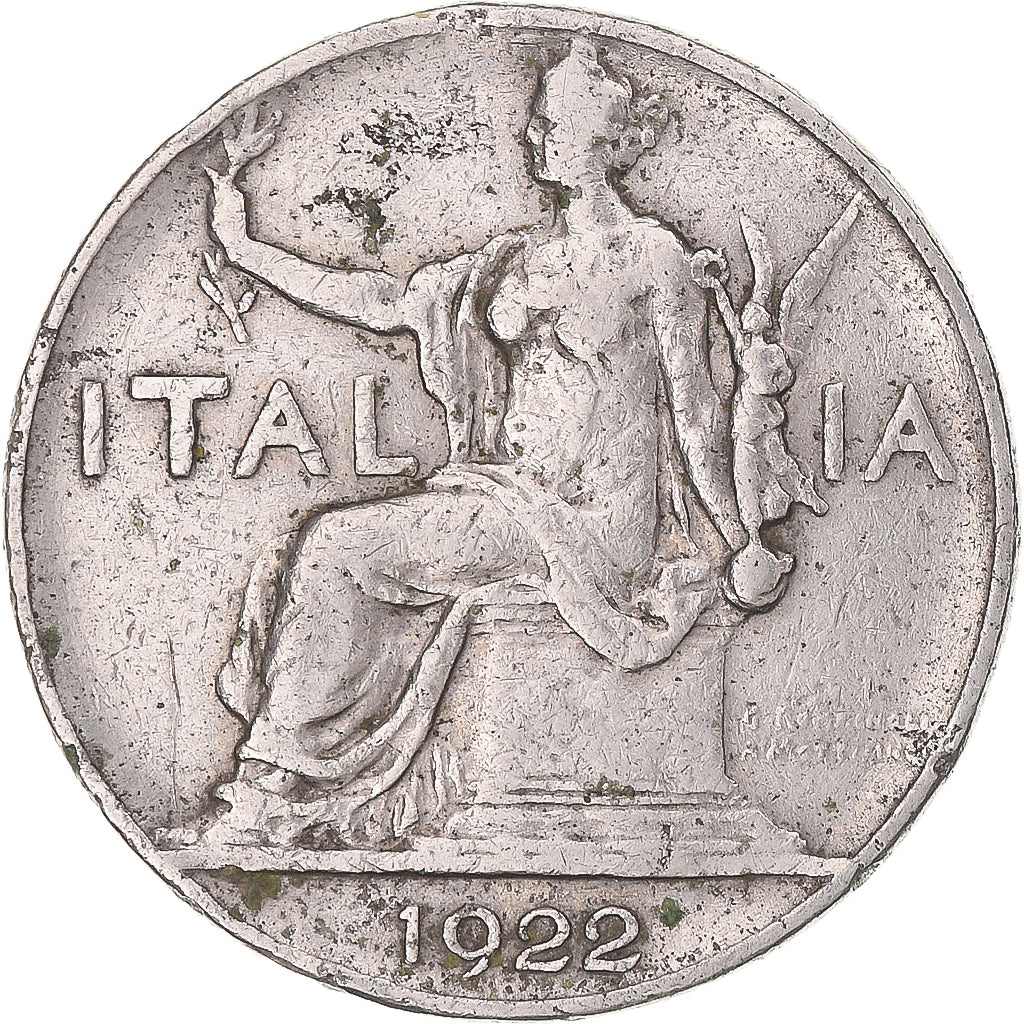 Munten, Italië, Vittorio Emanuele III, Lira, 1922, Rome, FR, Nickel, KM:62