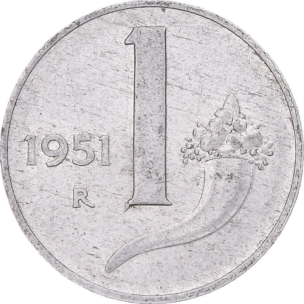 Münze, Italien, Lira, 1951, Rome, S+, Aluminium, KM:91