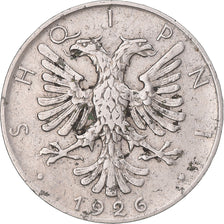 Munten, Albanië, 1/2 Lek, 1926, Rome, FR+, Nickel, KM:4