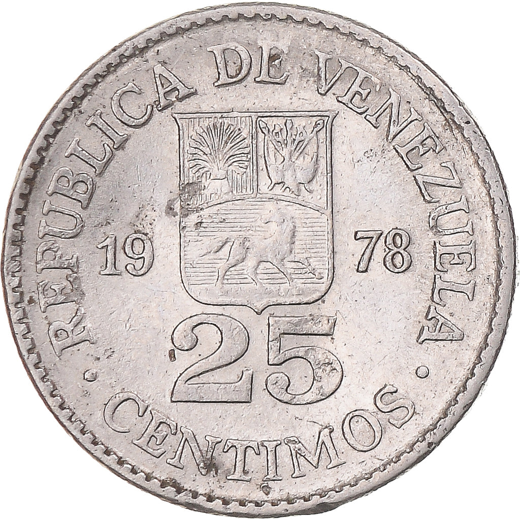 Münze, Venezuela, 25 Centimos, 1978, Werdohl, Vereinigte Deutsche Metallwerke