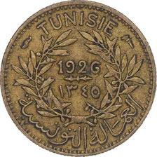 Coin, Tunisia, Anonymous, 50 Centimes, 1926, Paris, EF(40-45), Aluminum-Bronze