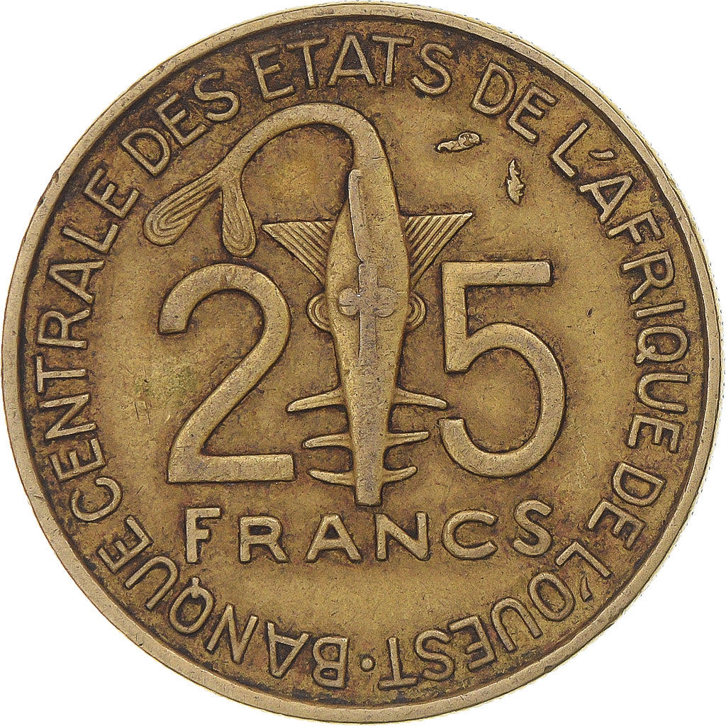 Coin, West African States, 25 Francs, 1990, Afrique de l'Ouest (BCEAO)