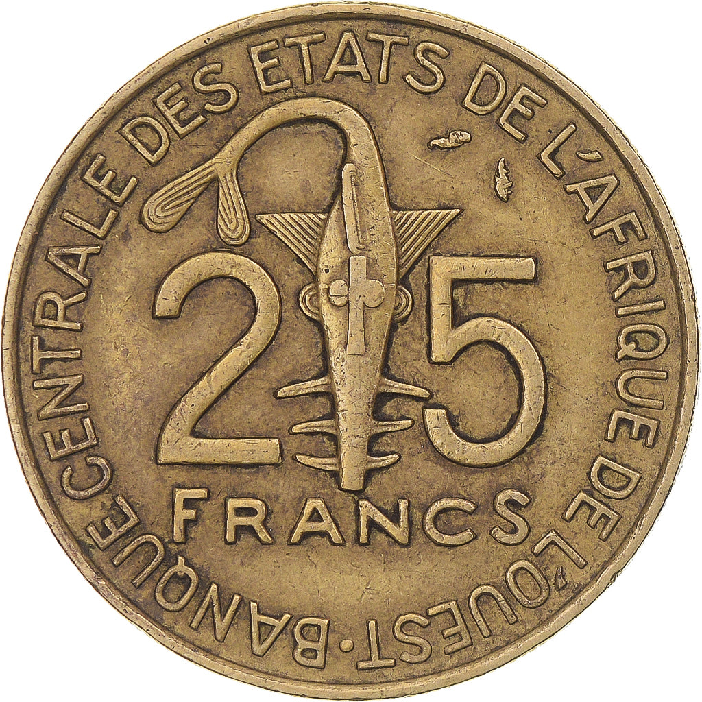 Munten, West Afrikaanse Staten, 25 Francs, 1976, BANQUE CENTRALE DES ETATS DE