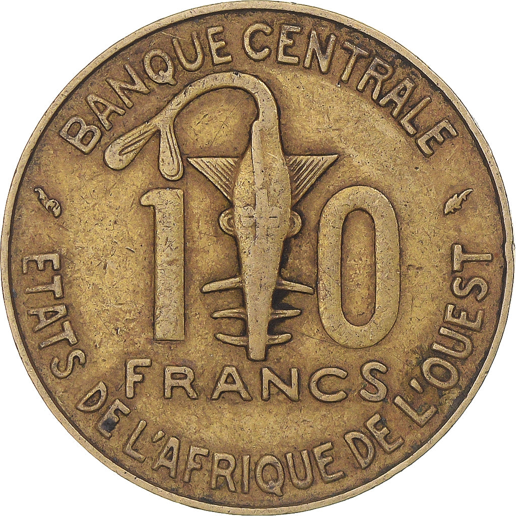 Moneta, Kraje Afryki Zachodniej, 10 Francs, 1976, Paris, EF(40-45)