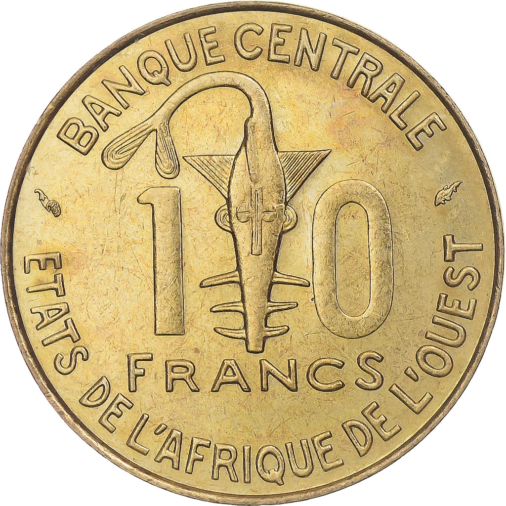 Moeda, Estados da África Ocidental, 10 Francs, 1979, Paris, MS(60-62)