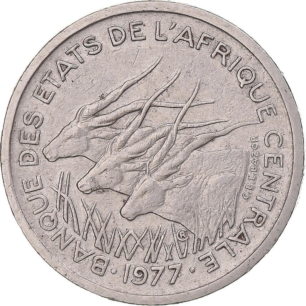 Munten, Staten van Centraal Afrika, 50 Francs, 1977, Paris, ZF, Nickel, KM:11