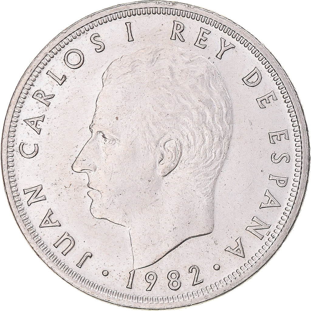 Moneta, Hiszpania, Juan Carlos I, 5 Pesetas, 1982, AU(55-58), Miedź-Nikiel