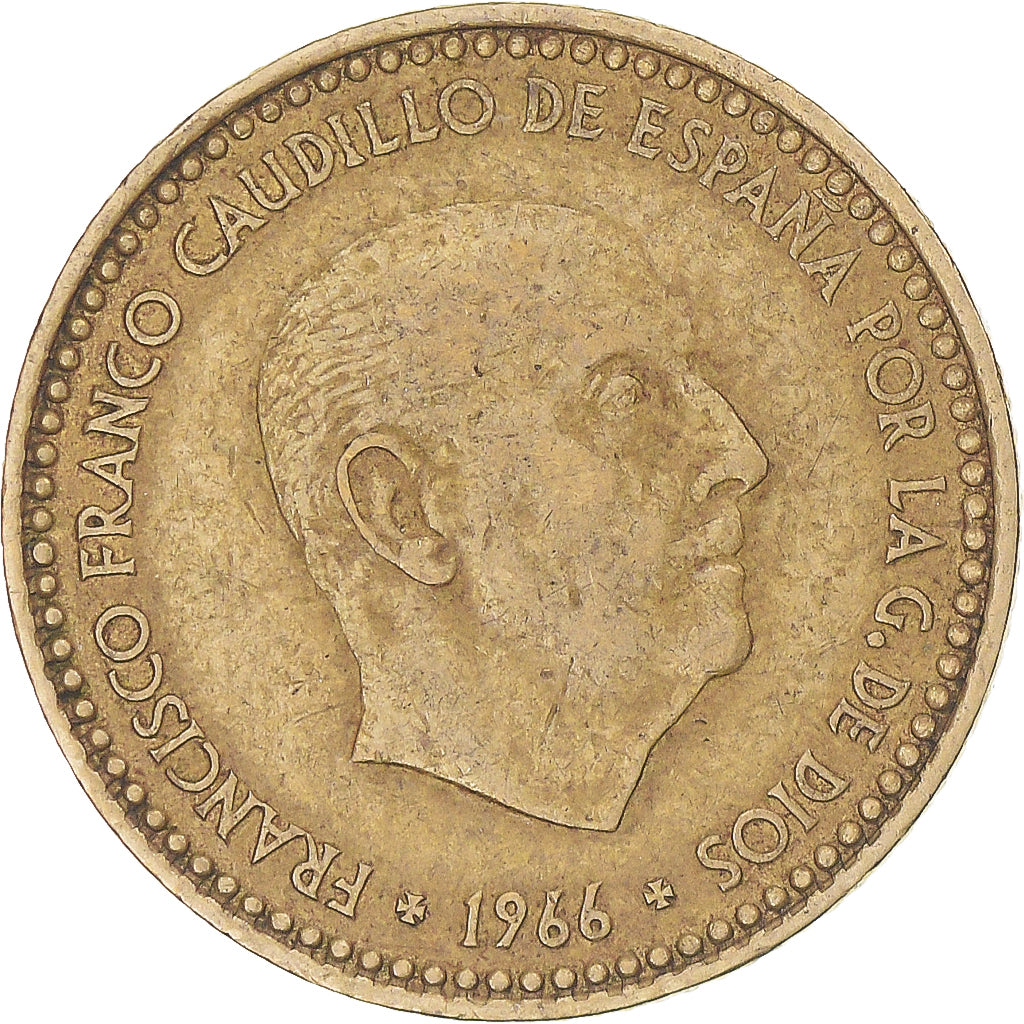 Munten, Spanje, Francisco Franco, caudillo, Peseta, 1972, ZF, Aluminum-Bronze