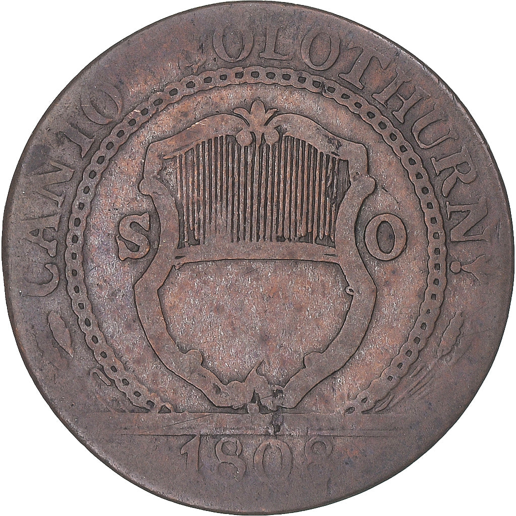 Monnaie, Cantons Suisses, Batzen, 1808, Canton of Solothurn, TTB, Billon, KM:67