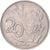 Moeda, África do Sul, 20 Cents, 1987, AU(50-53), Níquel, KM:86